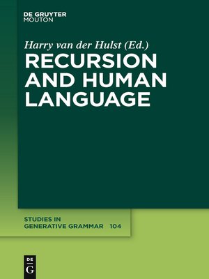 cover image of Recursion and Human Language
